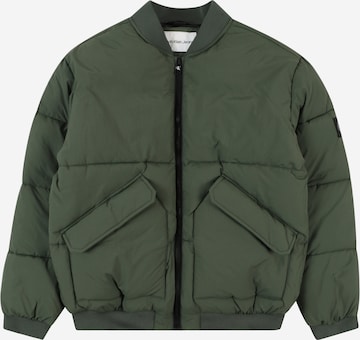 Veste mi-saison Calvin Klein Jeans en vert : devant