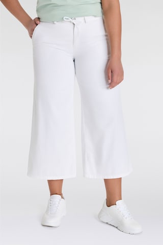 MAC Wide Leg Jeans in Weiß: Vorderseite