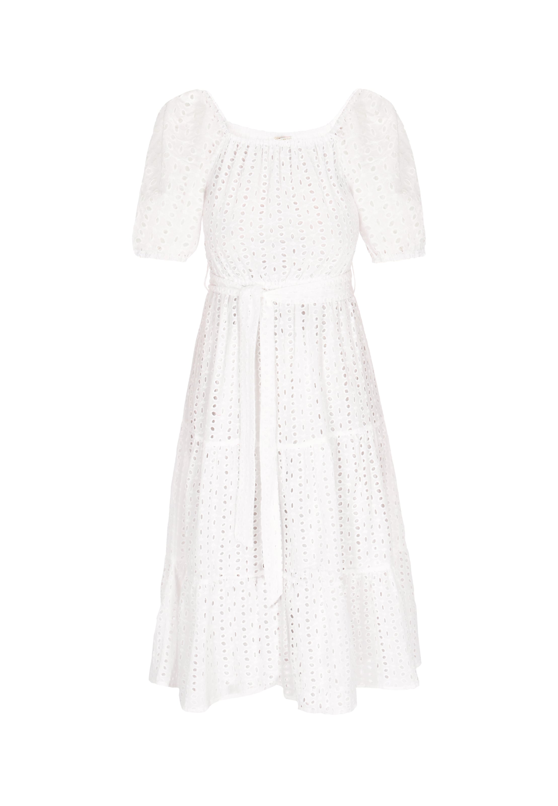 Rochie 'Boho' de la IZIA pe alb: față