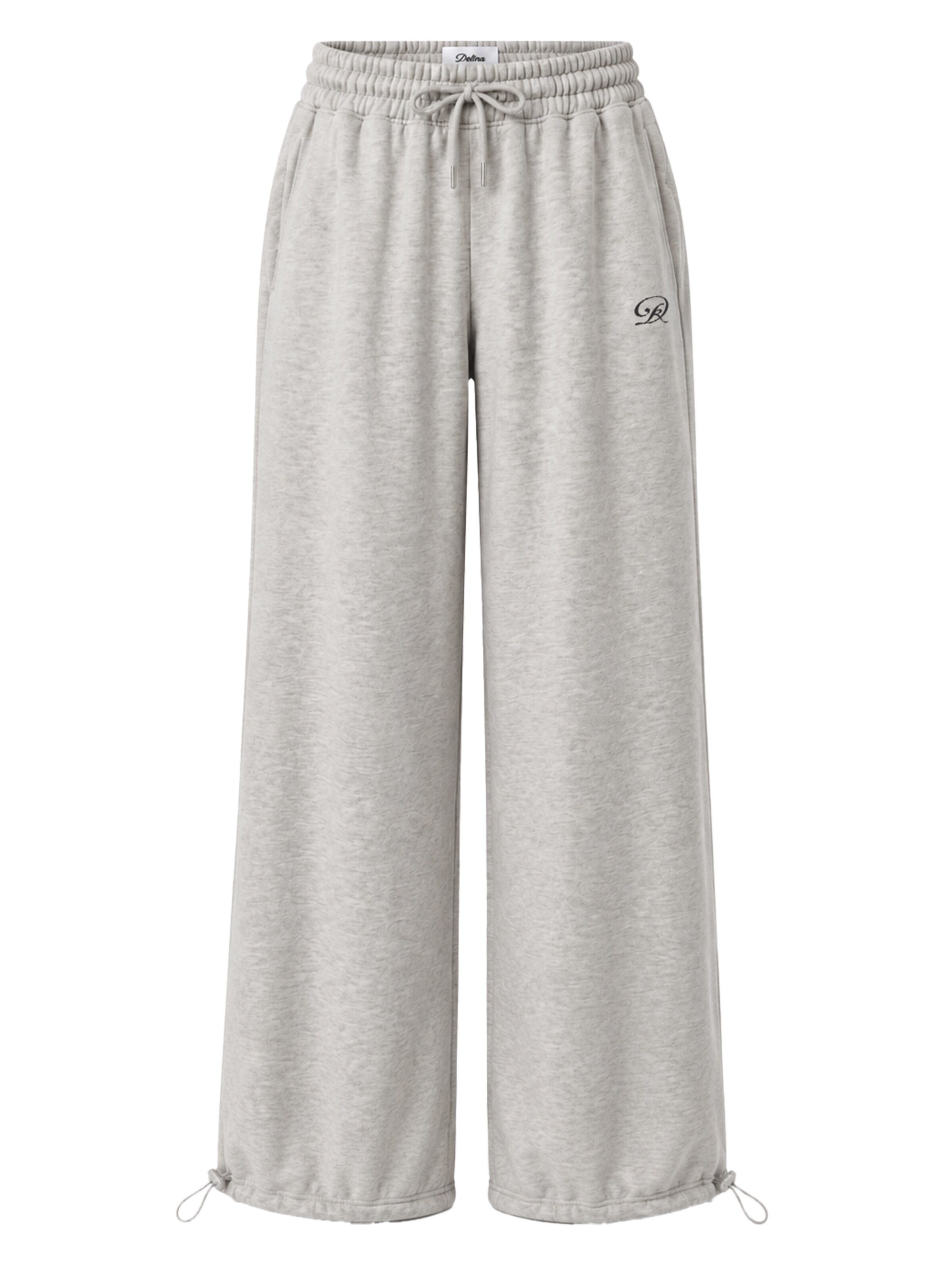 About You x Dani Klieber Wide leg Sports trousers in Grey: front