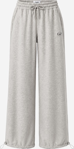 Wide Leg Pantalon de sport About You x Dani Klieber en gris : devant