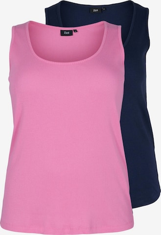 Zizzi Top in Blue: front