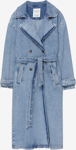 Pull&Bear Płaszcz przejściowy w kolorze niebieski: przód