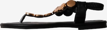 Sixth Sense Sandale 'Flache Slipper-Sandalen „Paris“' in Schwarz: Vorderseite