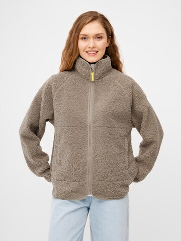 Derbe Fleece Jacket 'Kuschelby' in Beige: front