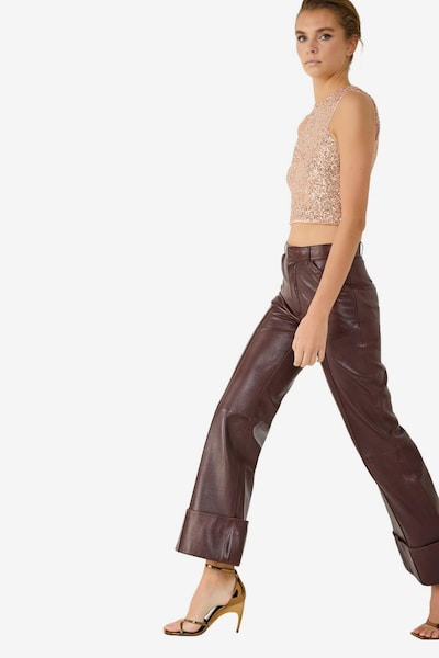 No Matter What Top in L in gold / rosa, Produktansicht