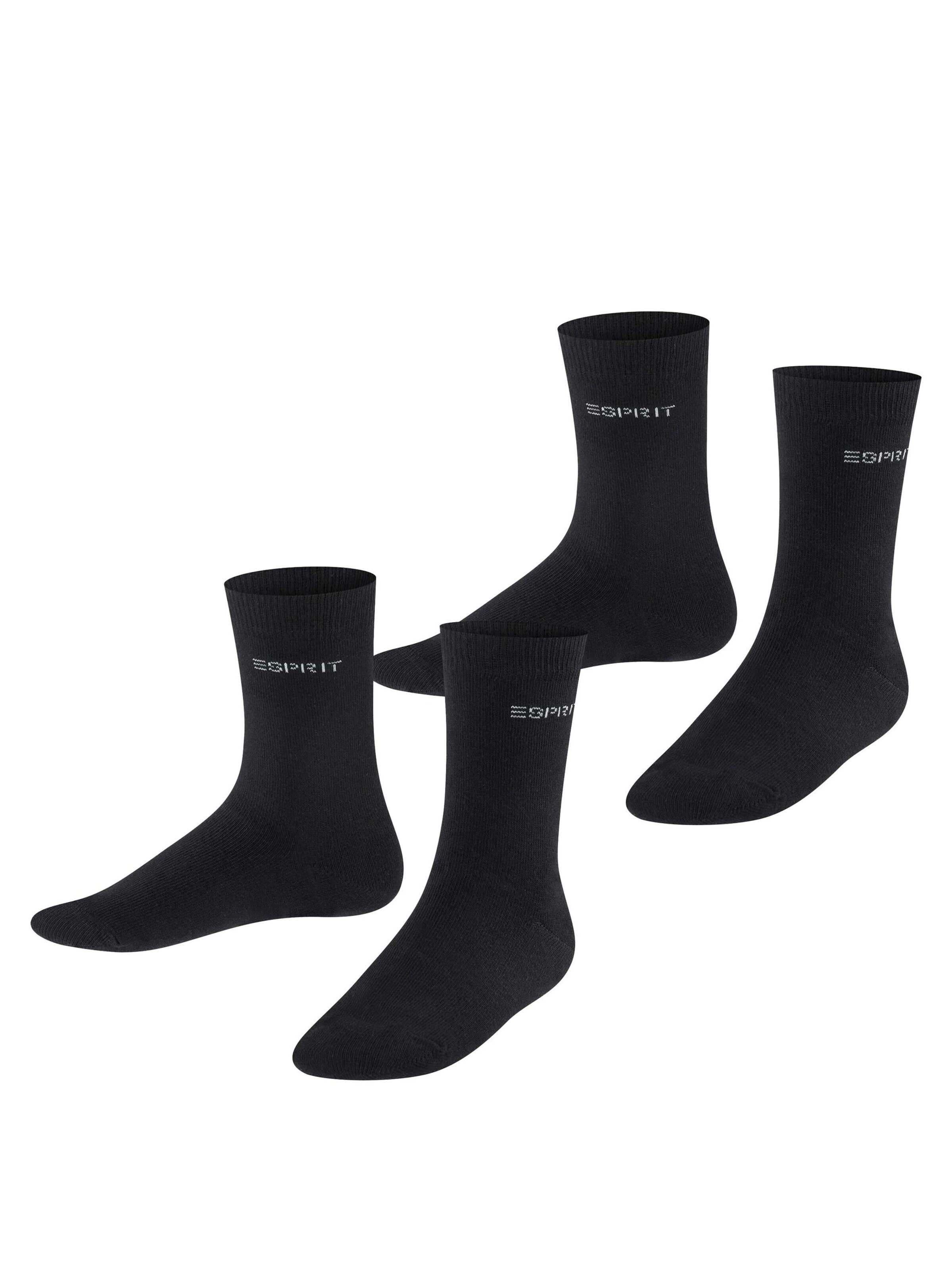 ESPRIT Socken 'Foot Logo 2-Pack'‌‌‌‌‌‌‌ in Schwarz: Vorderseite