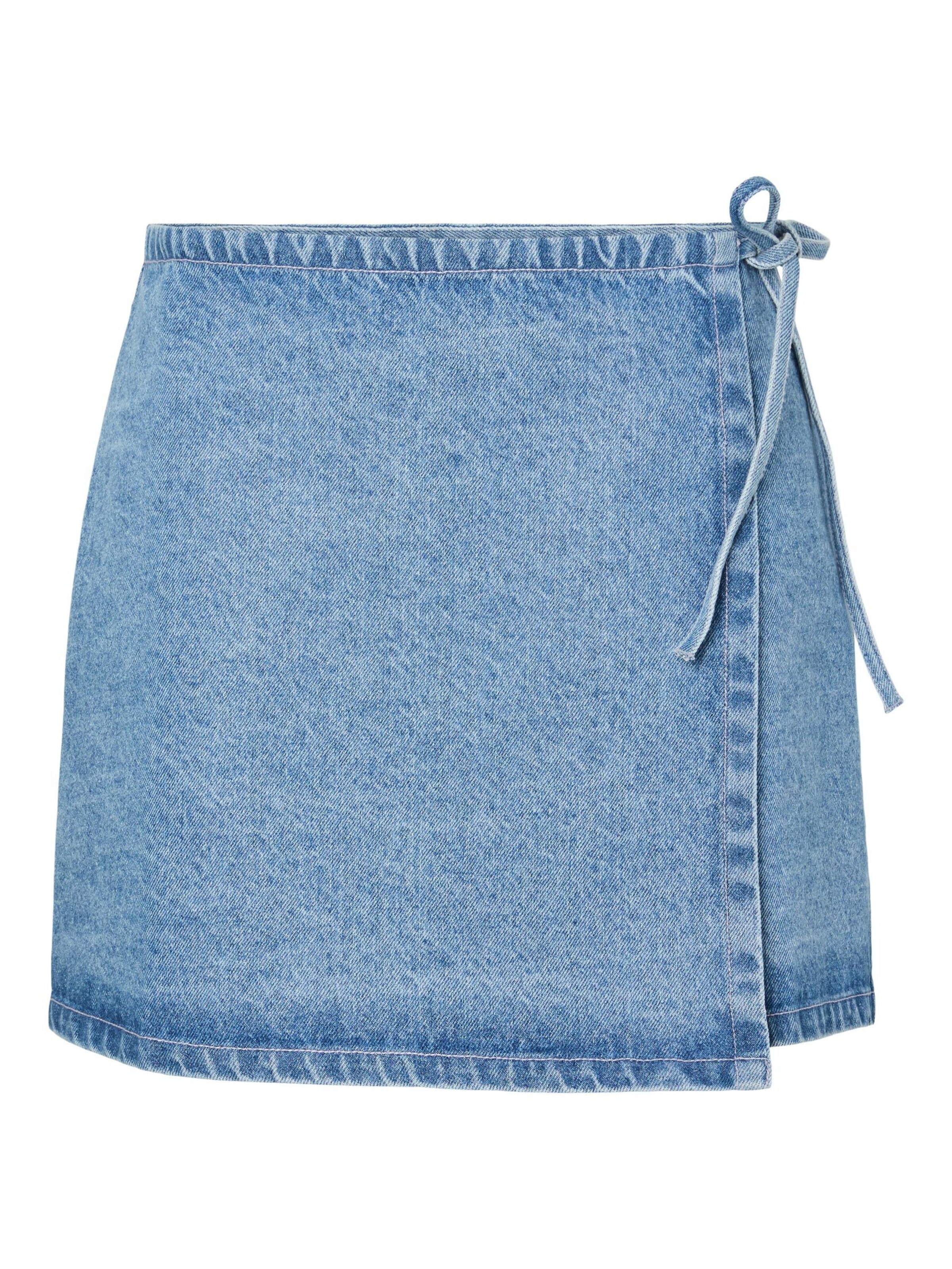 PIECES - Falda 'PCFlora' en azul: frente