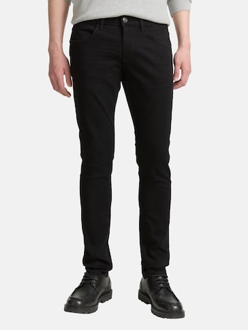 TOM TAILOR Slimfit Jeans 'Troy' in Zwart