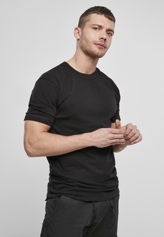 Brandit Shirt in Zwart: voorkant