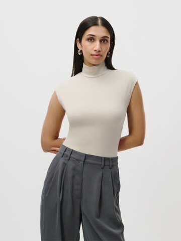 LeGer by Lena Gercke Боди-футболка 'Pearl' в Бежевый: спереди