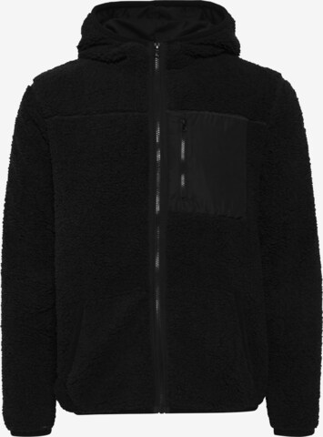 !Solid Fleece jas 'Luka' in Zwart: voorkant
