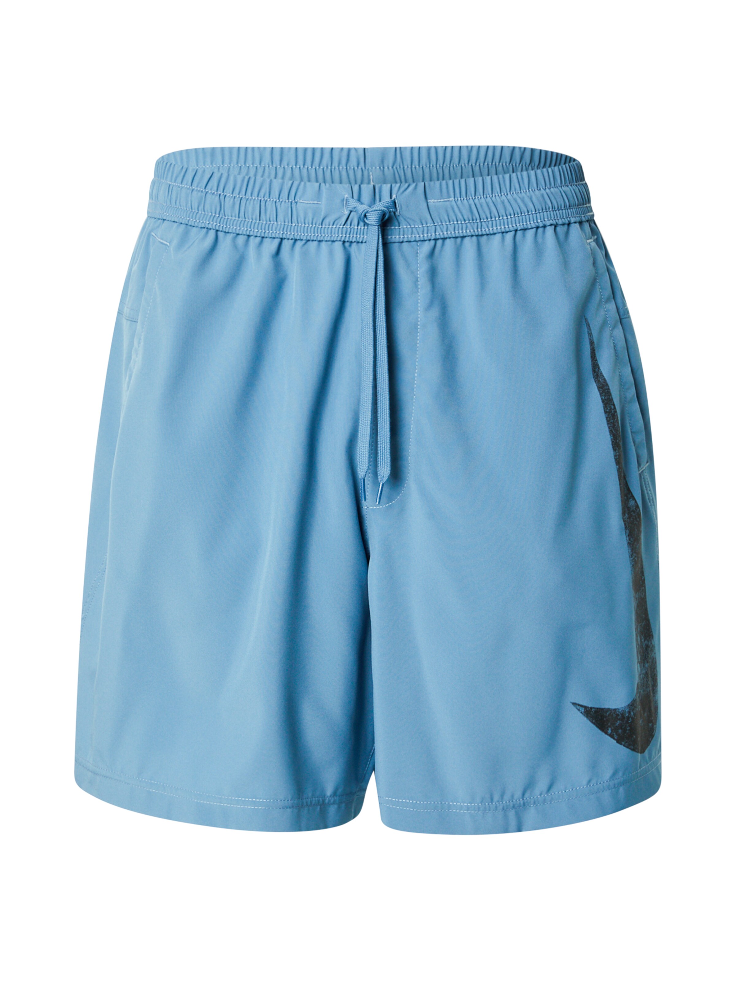 NIKE Широка кройка Спортен панталон 'Form Swoosh' в синьо: отпред