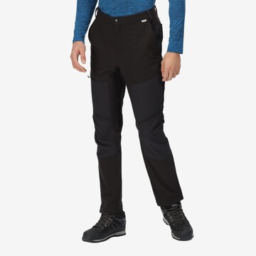 REGATTA Regular Outdoor Pants 'Questra IV' in Black: front
