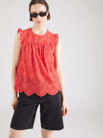 PIECES Blouse 'PCVILDE' in Rood: voorkant