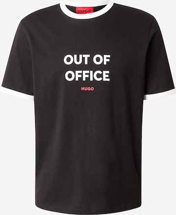 HUGO T-Shirt 'Doffice' in Schwarz: Vorderseite
