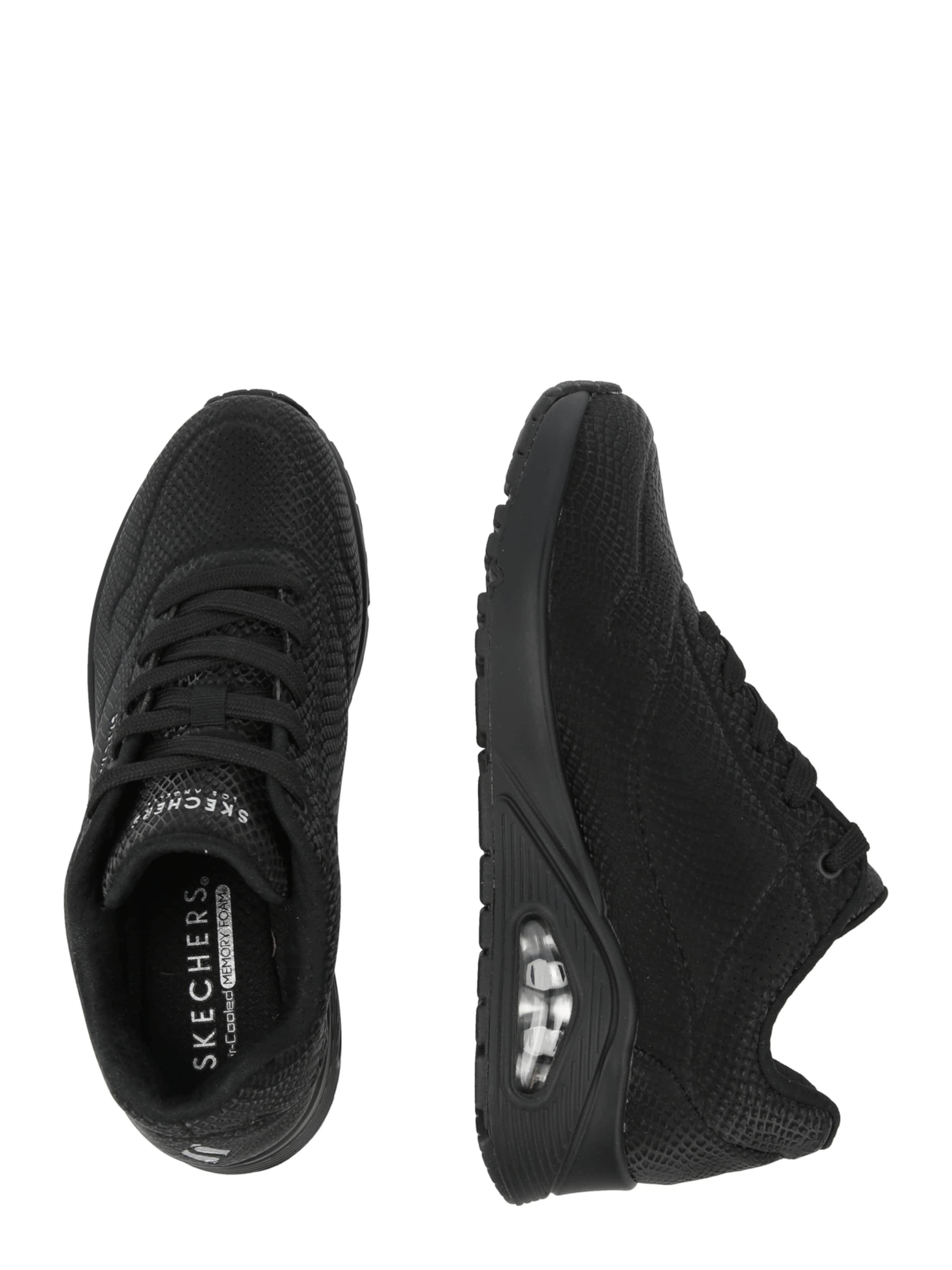 Sneaker bassa 'UNO - SHINY SCALE' di SKECHERS in nero