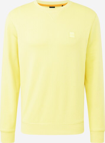 BOSS - Sweatshirt 'Westart' em amarelo: frente