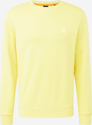 BOSS Orange Sweatshirt 'Westart' in Geel: voorkant