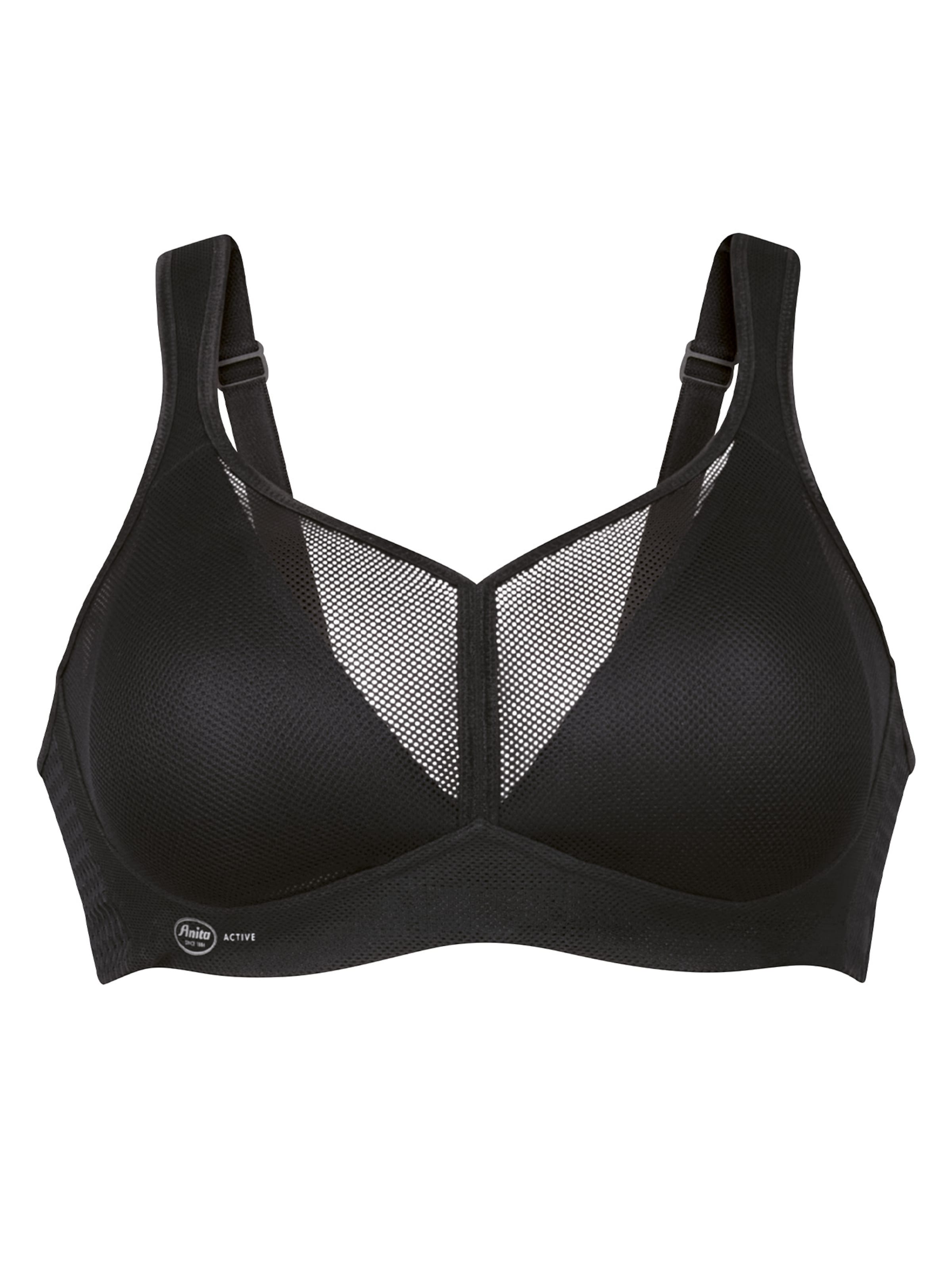 ANITA Minimizer BH 'Air Control Delta Pad Sport' in Zwart: voorkant