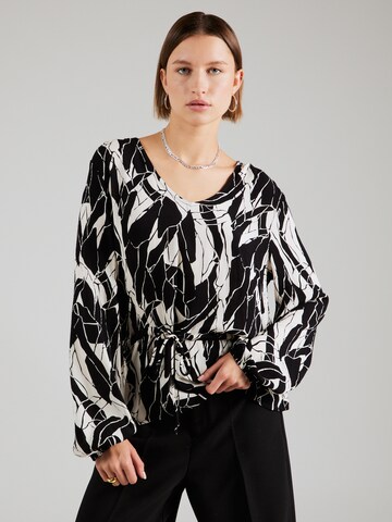 SOAKED IN LUXURY - Blusa 'Zaya' en negro: frente