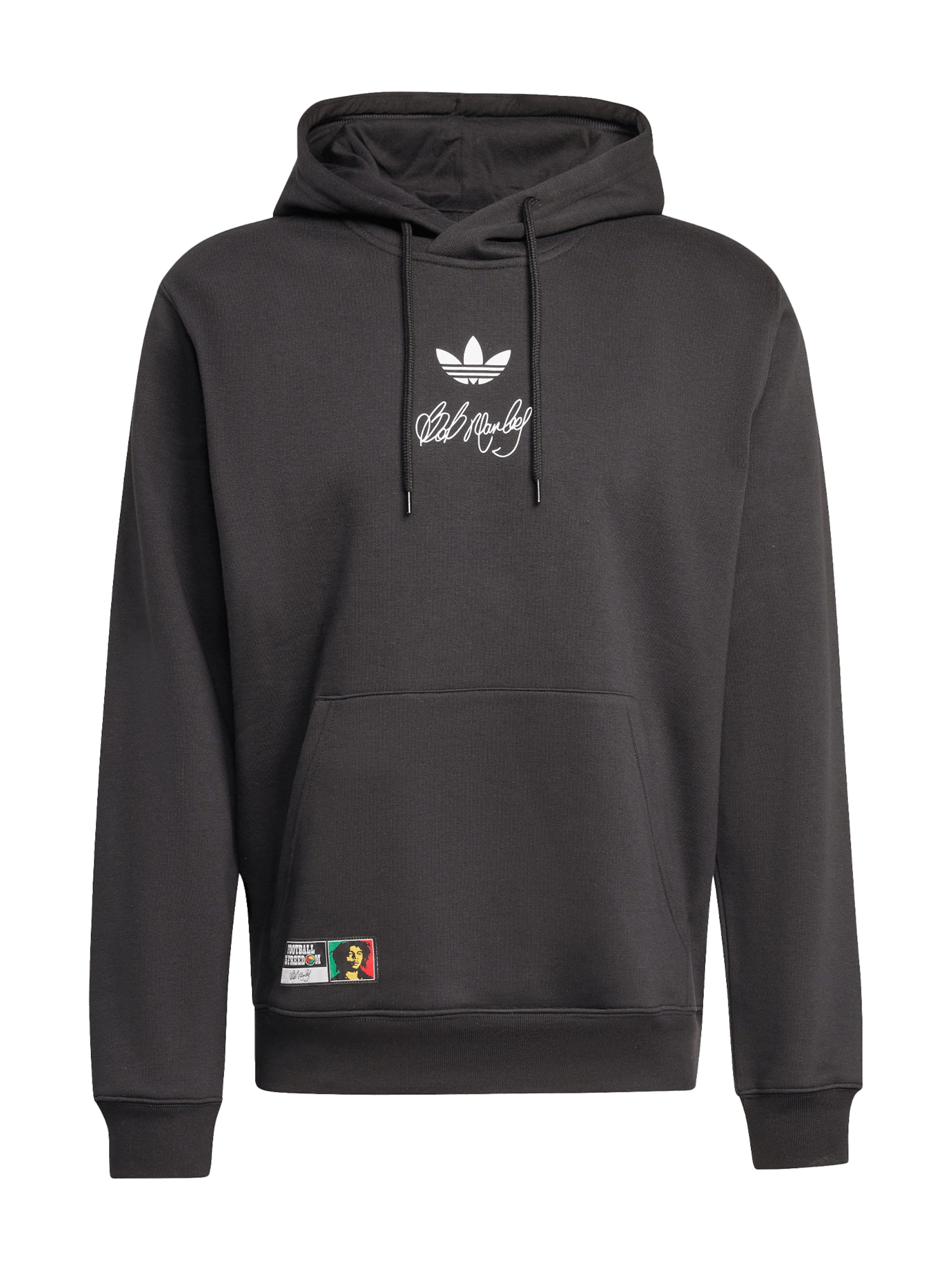 ADIDAS ORIGINALS Hoodie Bob Marley in Schwarz: Vorderseite