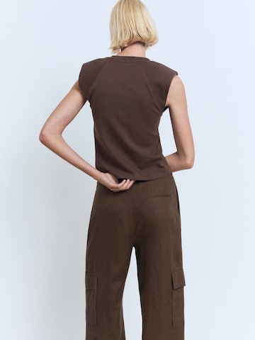 MANGO Top 'ROBERTA-H' | rjava barva