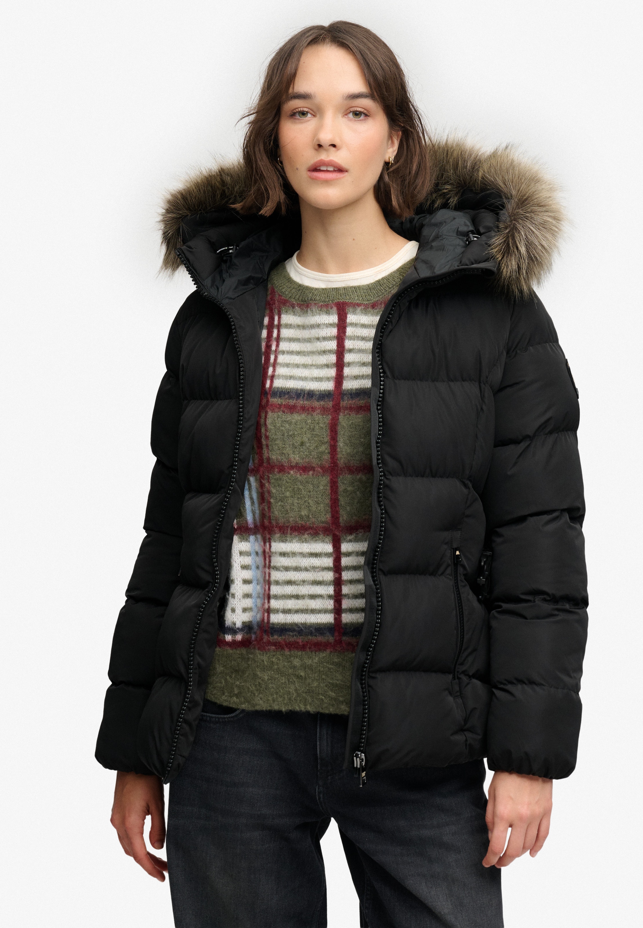 Superdry & Co Zimná bunda 'FUJI' - Čierna: predná strana