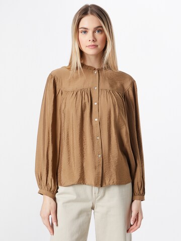 s.Oliver Blouse in Bruin: voorkant