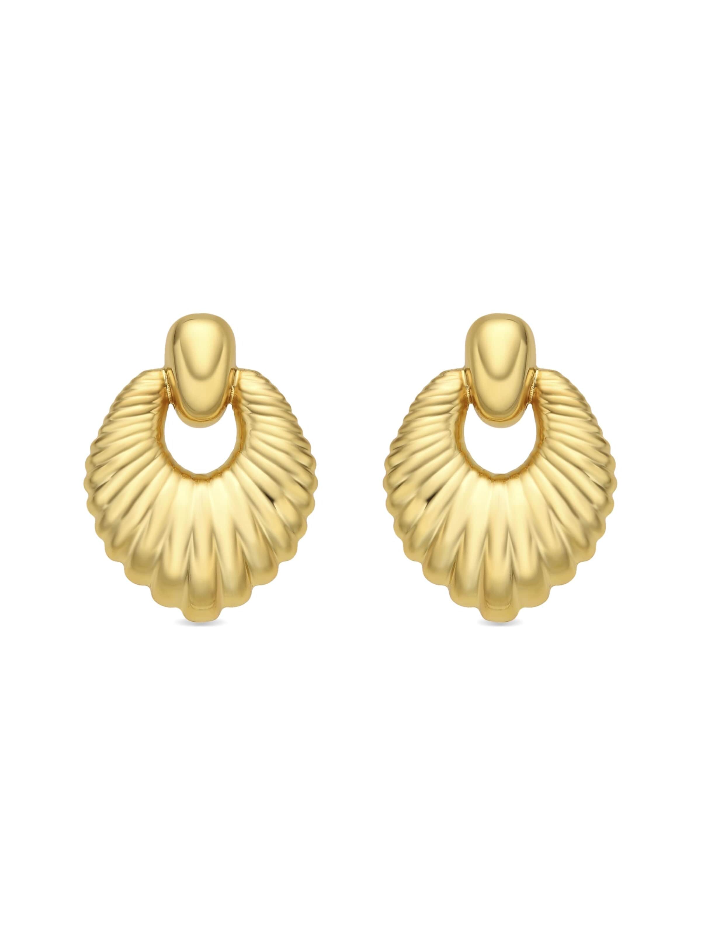 Luxenter - Brincos 'Rajba' em ouro: frente