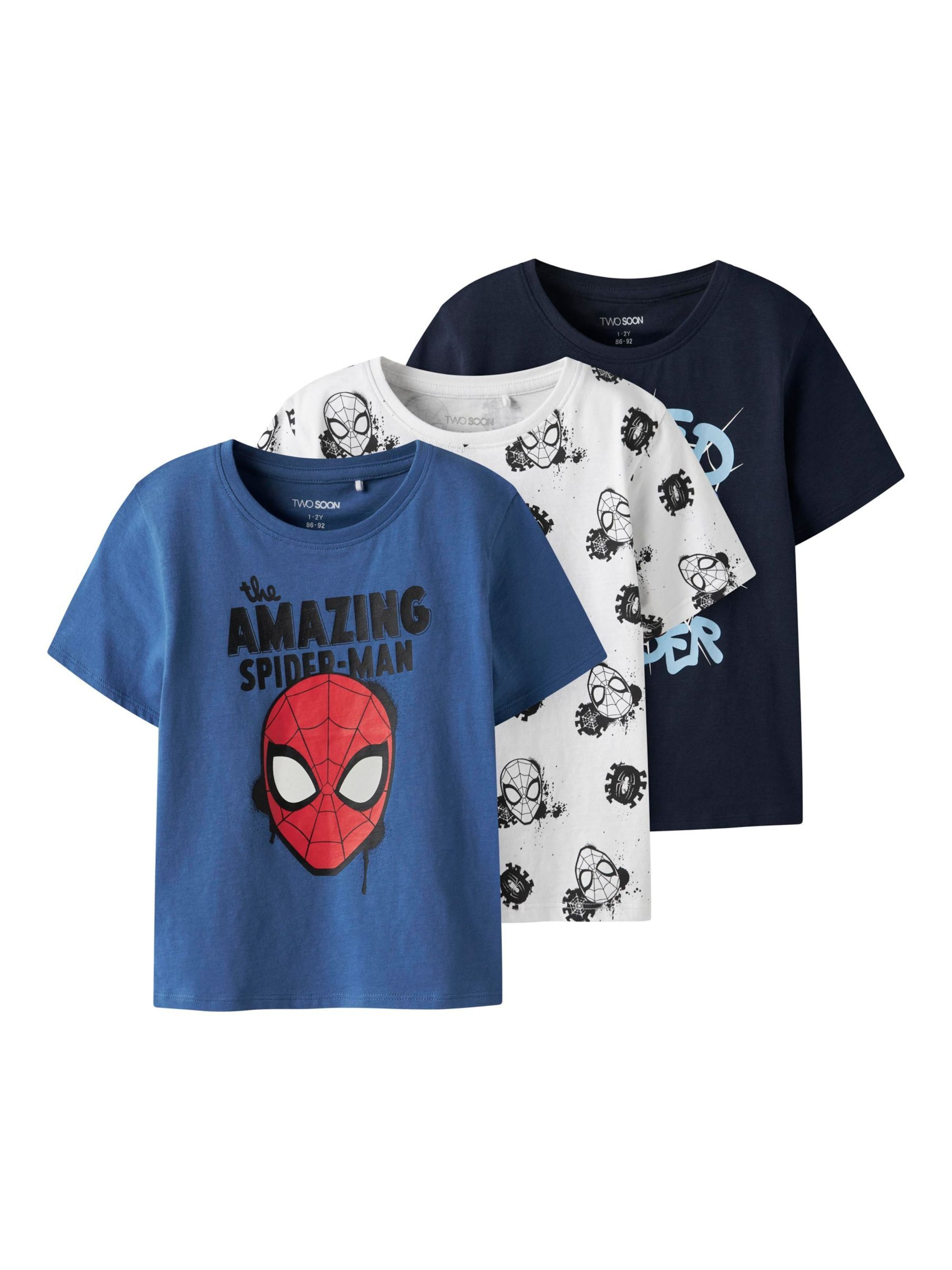 TWO SOON Póló 'Spider-Man' - kék: elől