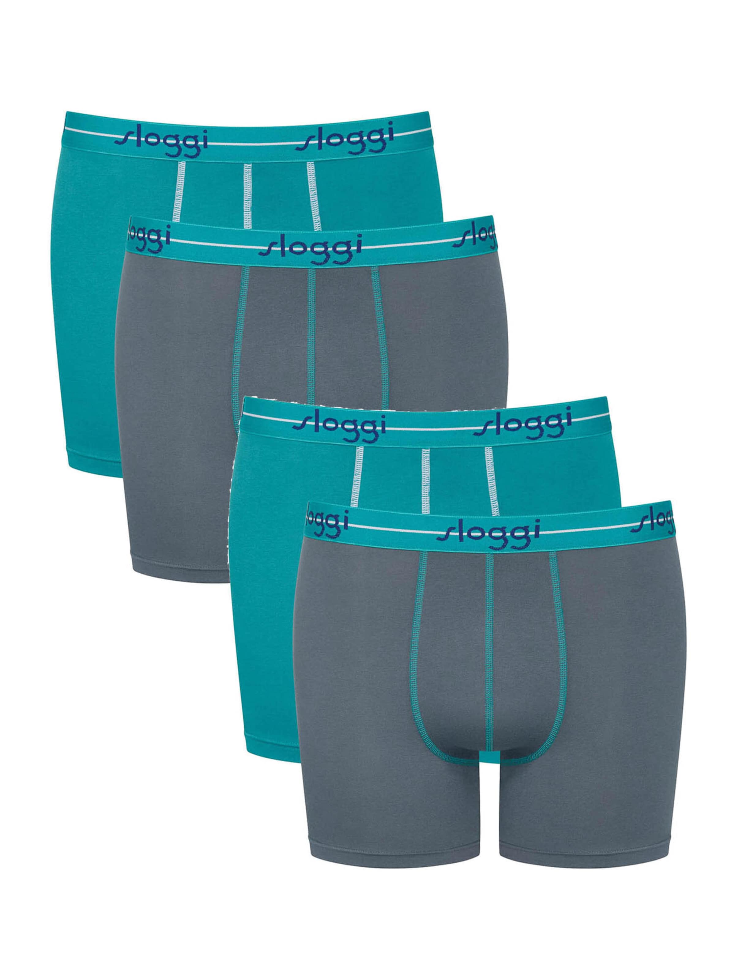 SLOGGI Boxershorts 'Start' in de kleur Turquoise / Grijs, Productweergave