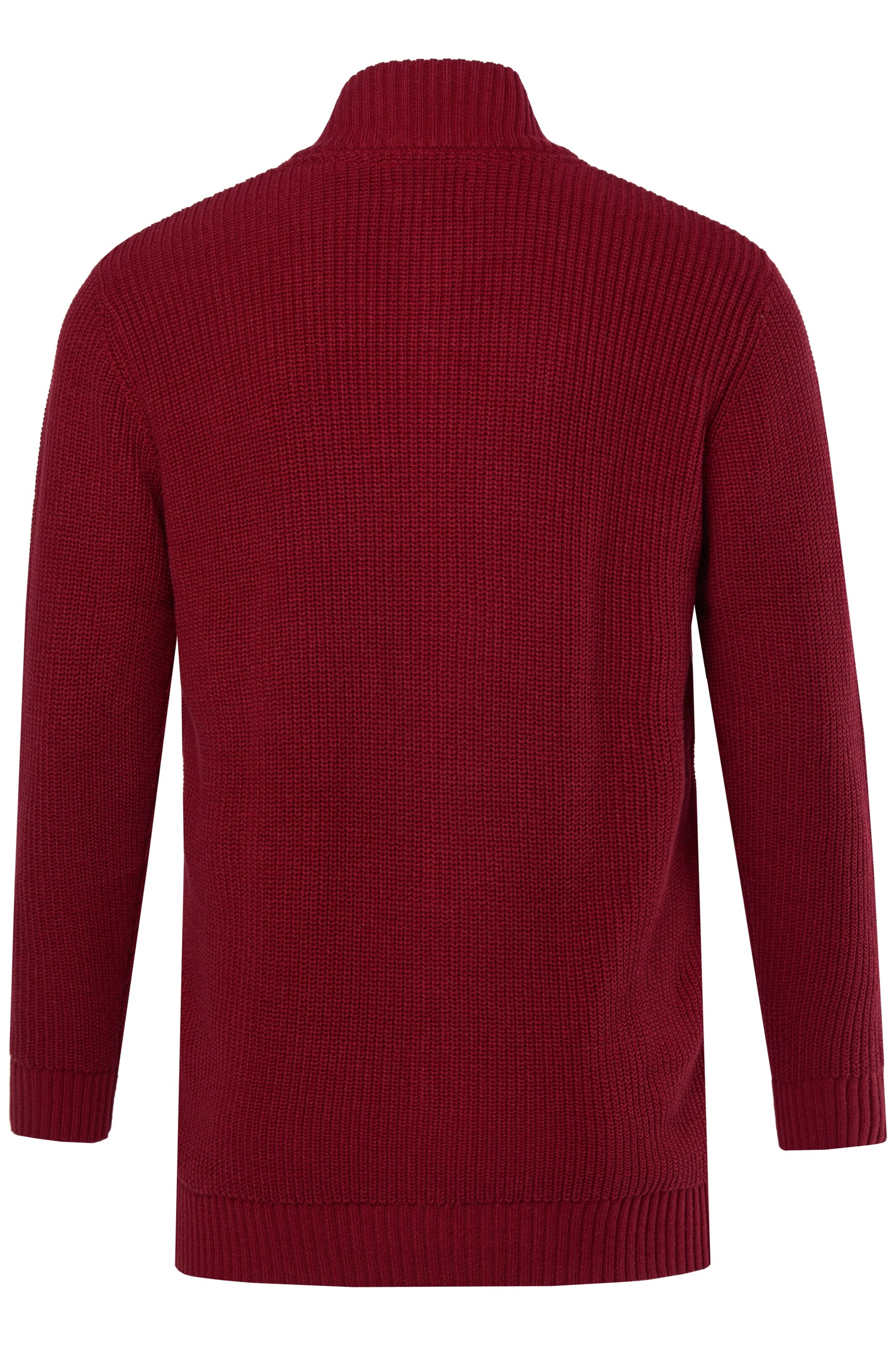 Men Plus Knit Cardigan in Red