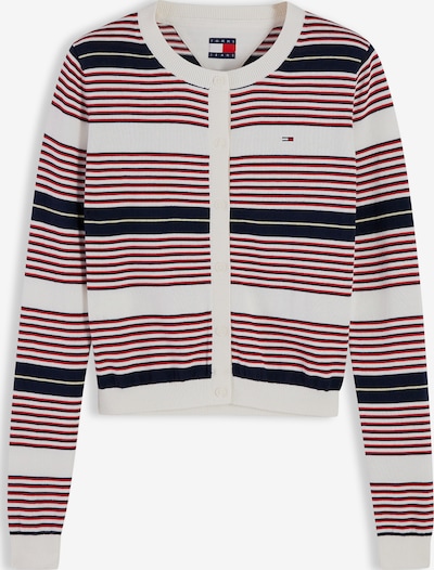Tommy Jeans Neuletakki 'ESSENTIAL' koossa XXS värissä laivastonsininen / punainen / valkoinen, Tuotenäkymä