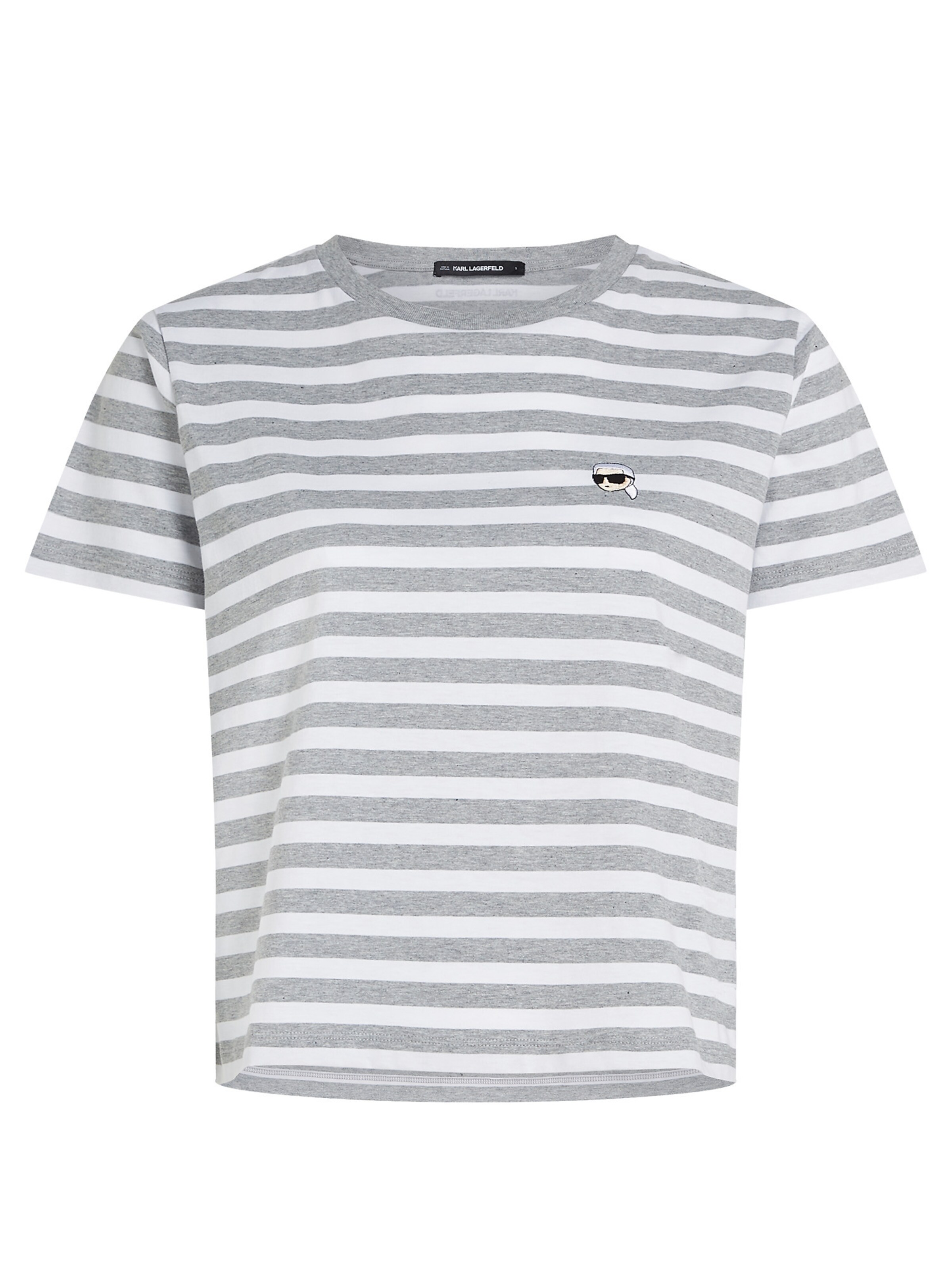Karl Lagerfeld T-Shirt in grau / weiß, Produktansicht