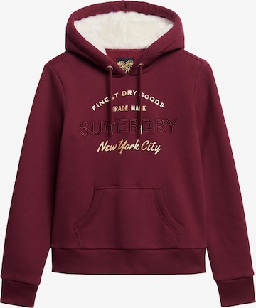 Sweat-shirt Superdry en rouge : devant