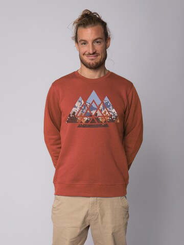 Sweat-shirt ' Geometric Landscape ' Watapparel en marron : devant