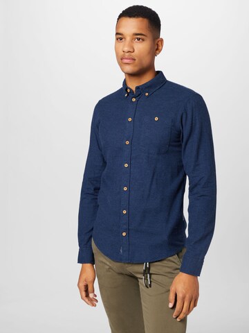Coupe regular Chemise BLEND en bleu : devant