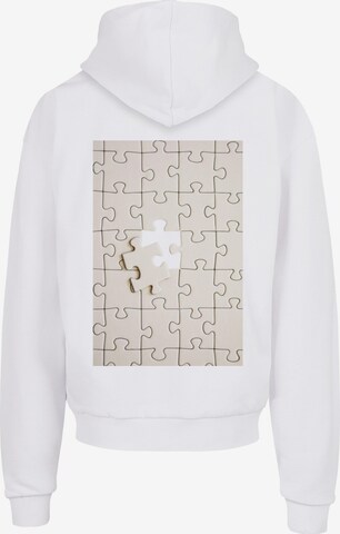 Merchcode Sweatshirt 'Missing Piece' in Weiß