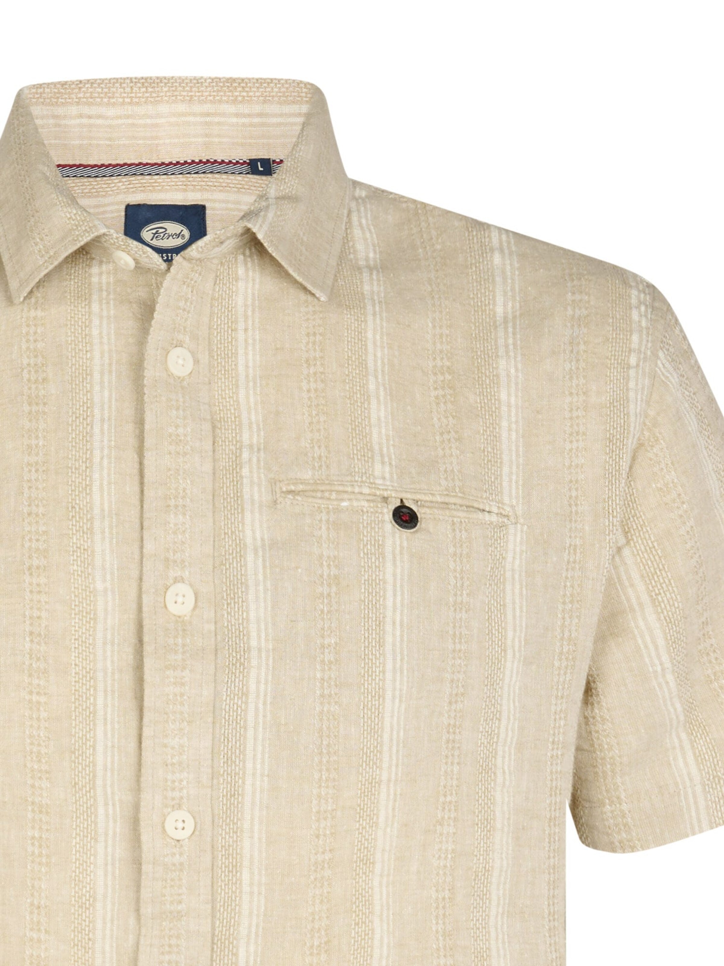 PETROL INDUSTRIES MEN Comfort fit Button Up Shirt in Beige