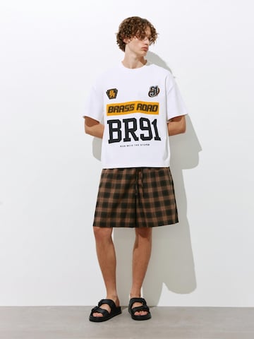 Pull&Bear Majica | bela barva