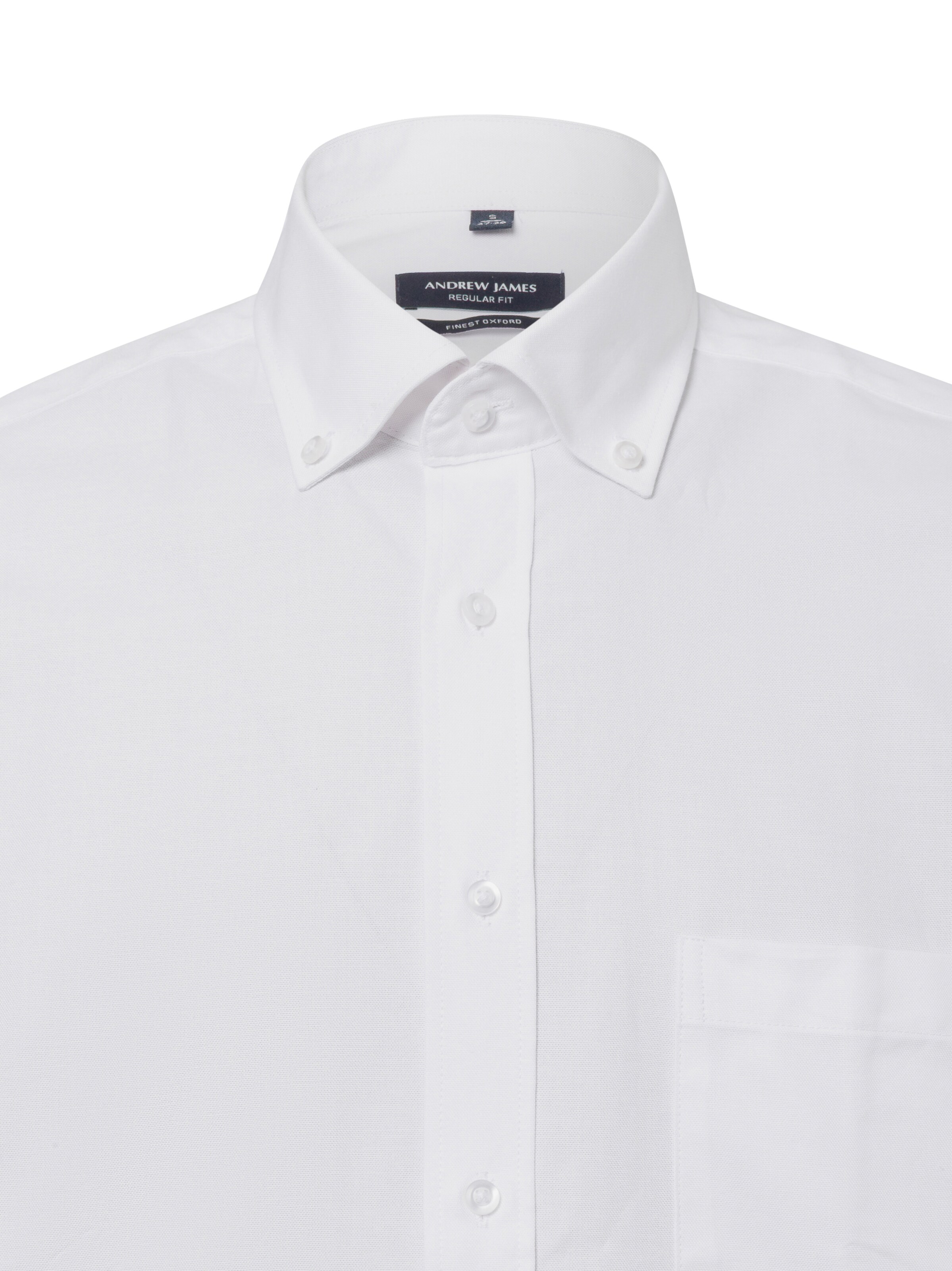 Andrew James Regular fit Button Up Shirt in White