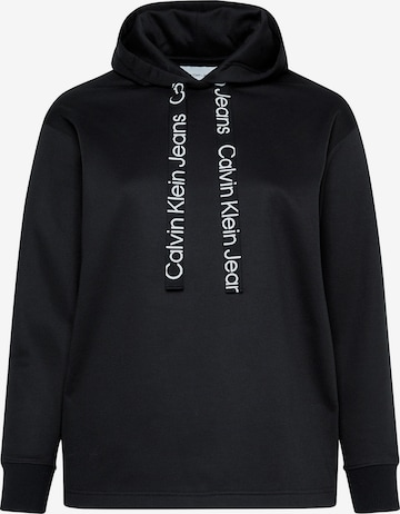 Calvin Klein Jeans Curve Sweatshirt in Schwarz: predná strana