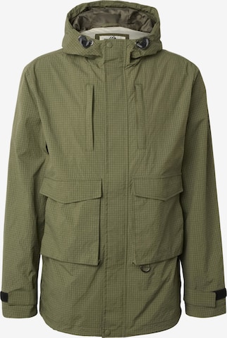 INDICODE JEANS Přechodná bunda 'Grain' – zelená: přední strana