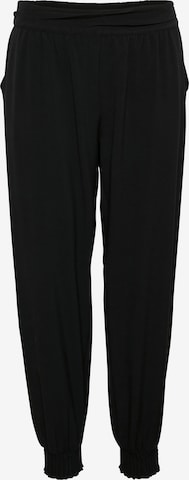 Cream Tapered Pants 'Charlott' in Black: front