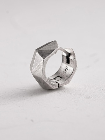 REYTEL Oorbel 'FACETS' in Zilver: voorkant