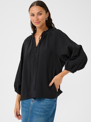 Kaffe Blouse 'Lianna' in Zwart: voorkant