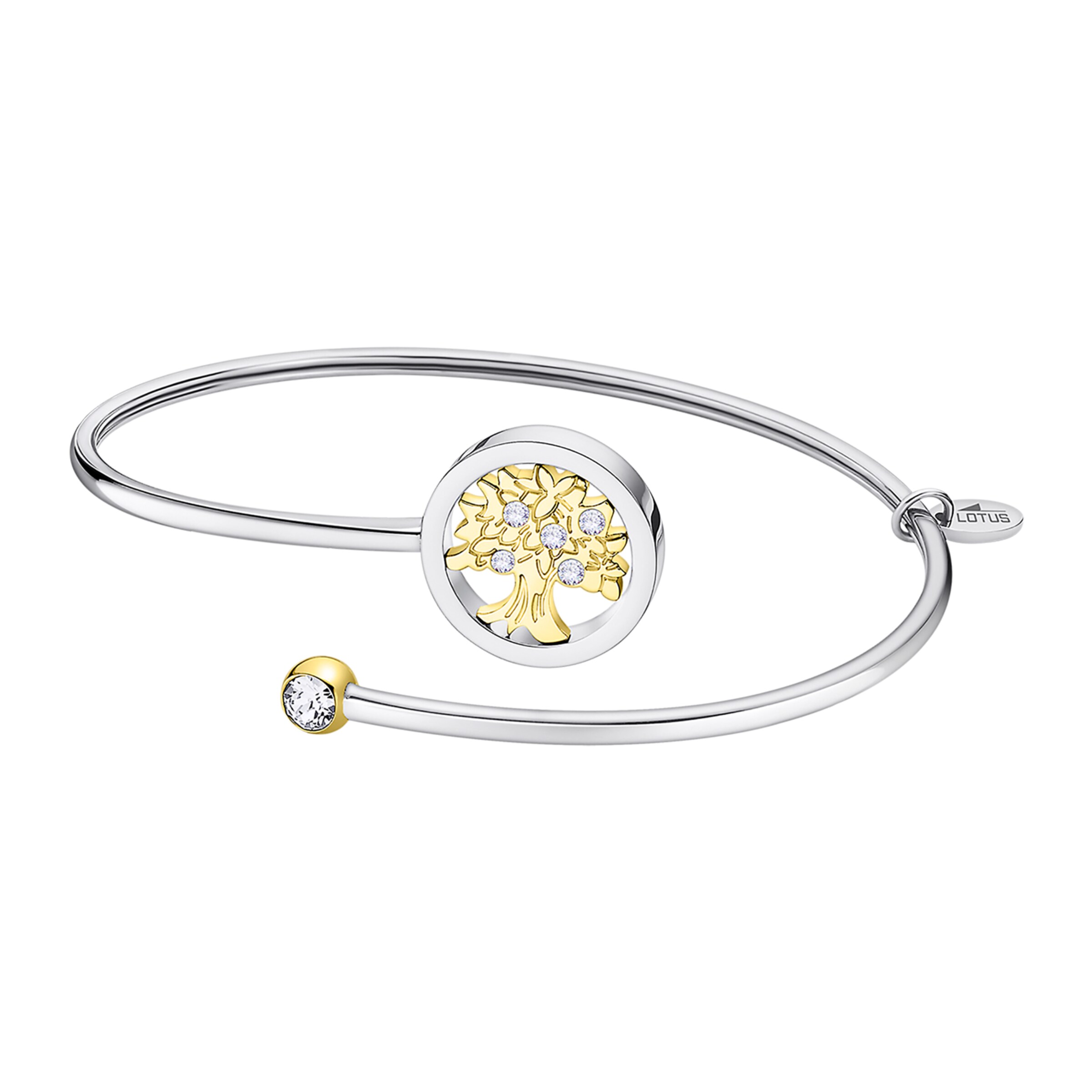 Lotus Bracelet in Silver: front