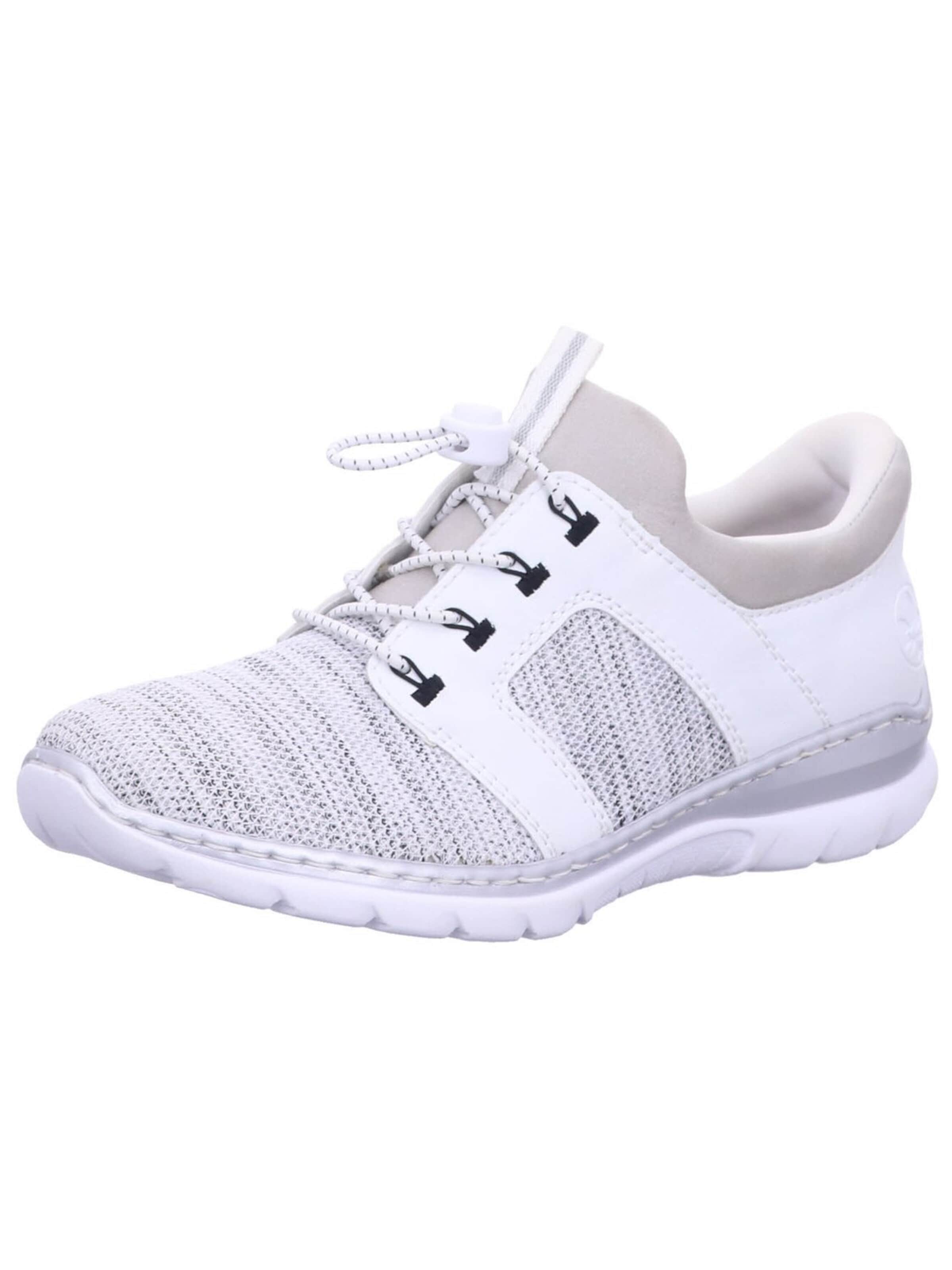 Sneaker bassa 'Slipper Damen L32G4 40 Kunststoff (Synthetik) in grau' di Rieker in grigio: frontale
