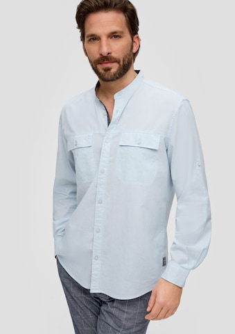 s.Oliver Regular fit Button Up Shirt in Blue: front